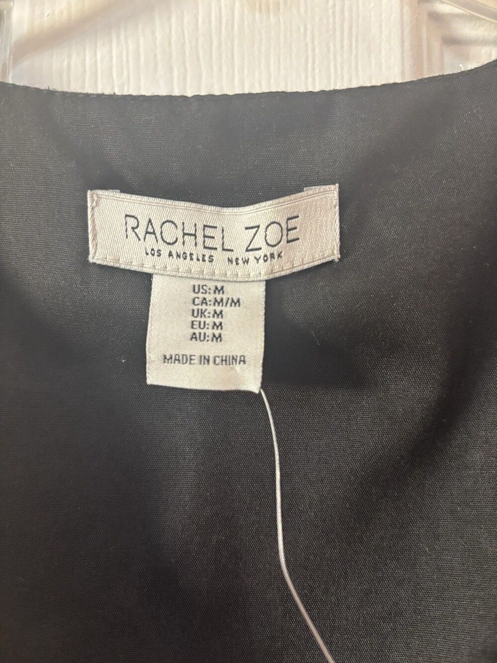 Rachel Zoe Black/White Abstract Woven V-Neck Sleeveless Tie Cropped Blouse M - Picture 5 of 12